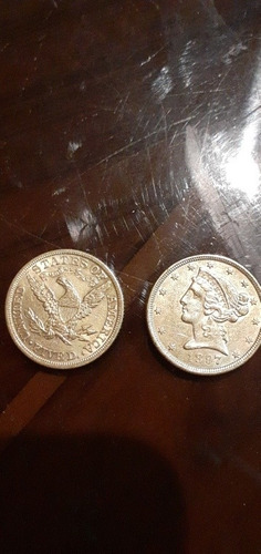 Moneda Aguila 5... Oro...ley 900..ext. Fine