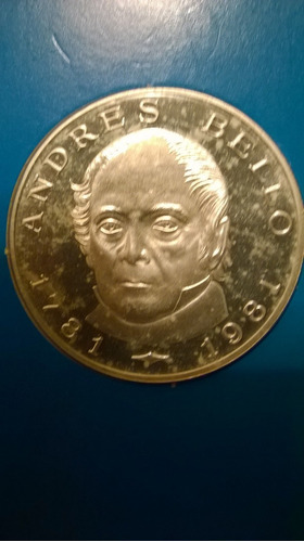 Moneda De Plata Andres Bello ,ley  Grs 100 B.