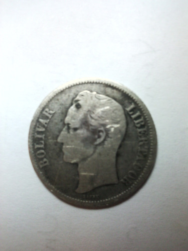 Moneda De Plata De Bs, 1. Año . Gr.5. Ley 835.