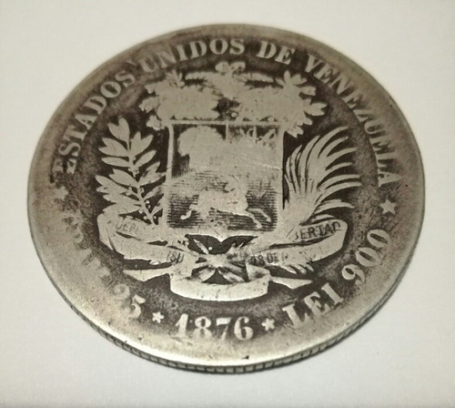 Moneda De Plata Fuerte (un Venezolano) Año  Leer