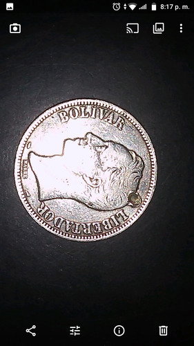 Moneda De Plata Lei 5 Bolívares Ano .