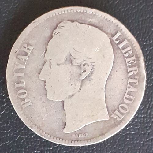 Moneda Plata 5bs/25 Gramos Lei 900 Año 
