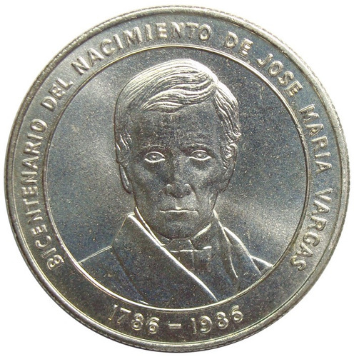 Moneda Plata Bicentenario José María Vargas 