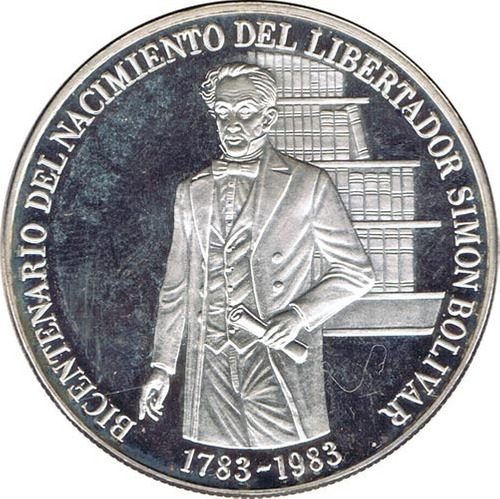 Moneda Plata Coleccion Bicentenario Simon Bolivar 100