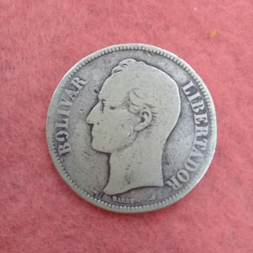 Monedas Antiguas De Plata 5 Bolivares ( Y )
