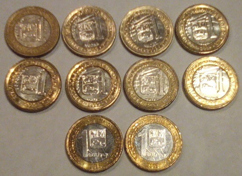 Monedas De 1 Bolivar Fuerte Y Soberano /