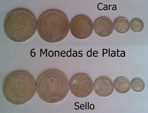 Monedas De Plata Coleecion Venezolanas