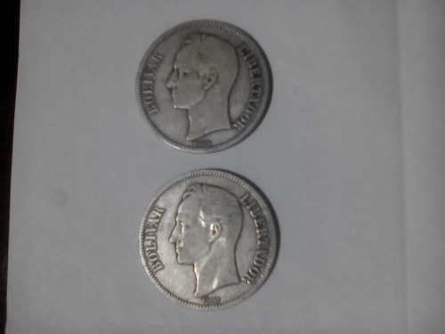 Monedas De Plata De 5 Bolivares
