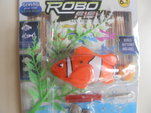 Pez Payaso Robofish Nada Sonido Pilas Extras Obsequio Libro