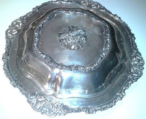 Antiguo Centro De Mesa Frutera Baño De Plata Rep Sheffield