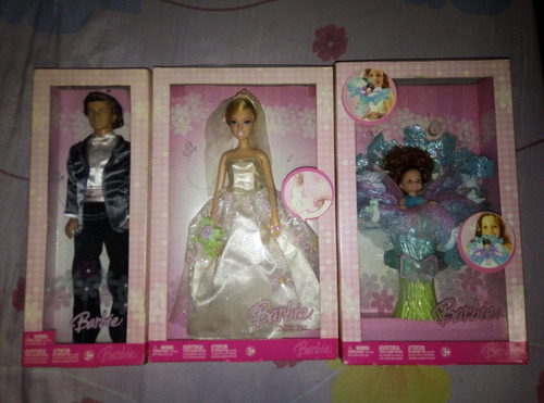 Barbie Novia, Ken Y Kelly Originales Mattel Nuevos