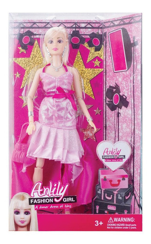 Barbie Pink Anlily Niñas Juguete Muñeca Fashion Chic Moda