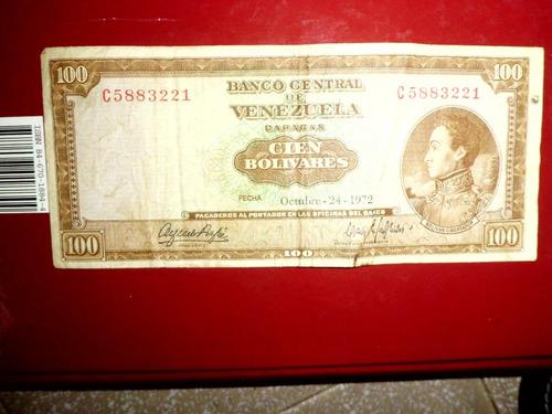 Billetes De 100 Bolivares Antiguos De Los Años 1969,1970,71