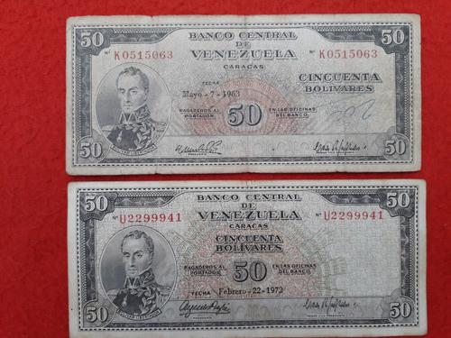Billetes De Colección Del Recuerdo Venezolano 1963- 1972