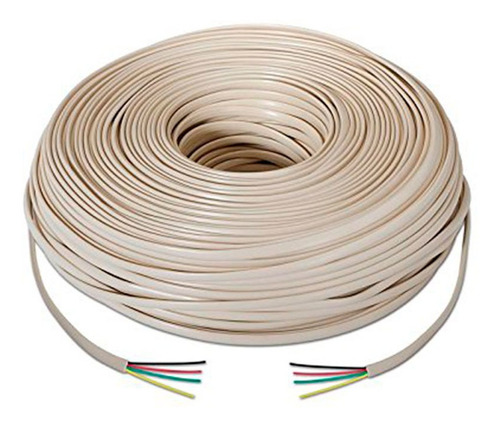 Cable Telefonico Plano 4 Hilos 100 Metros Marca Wireplus+