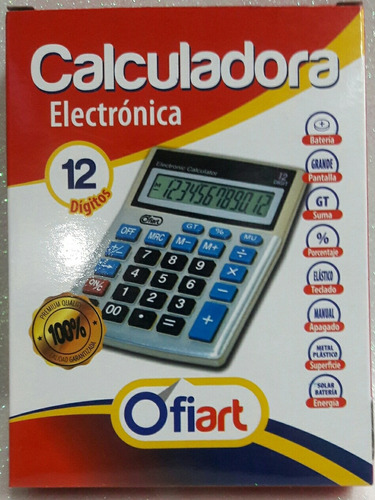 Calculadora Ofiart 12 Digitos X 11v