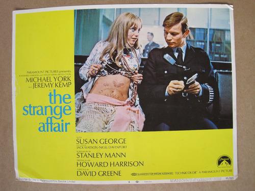 Cartel De Cine Original 1968 The Strange Affair 28x35 Vintge