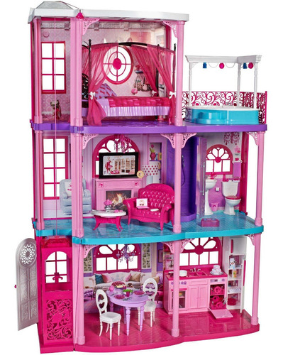 Casa De Barbie Con Todos Sus Accesorios Y Luces.