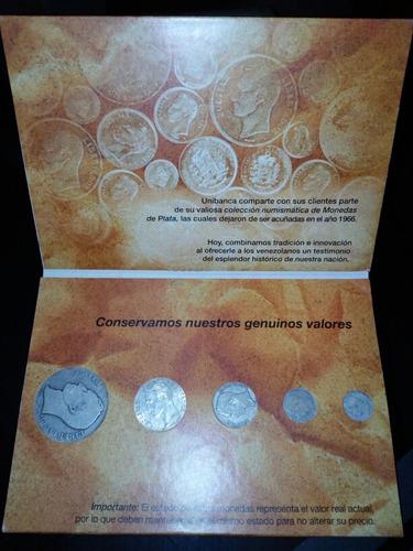 Coleccion Numismatica Monedas De Plata Venezolanas Unibanca
