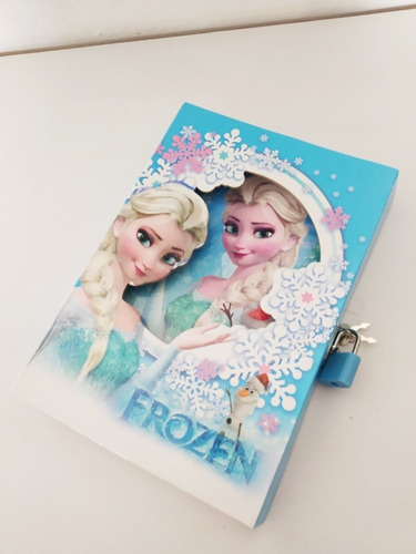 Diario Frozen Ana Elsa Cristhoper 22cm X 15cm 6v