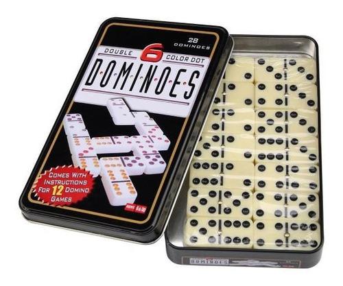 Domino Dominoes Caja De Metal Grandes