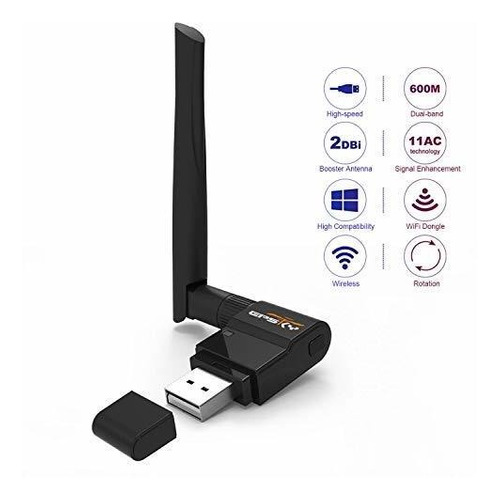 Epsky Adaptador Red Inalambrico Usb Wifi 600 Mbps