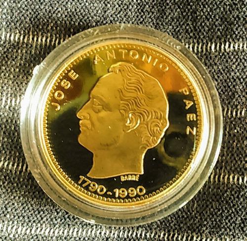 Moneda De Oro Conmemorativa A: Jose Antonio Paez