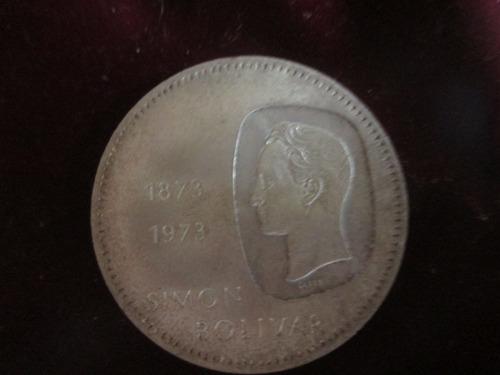 Moneda De Plata Doblón Simón Bolívar 1873-1973 Code4