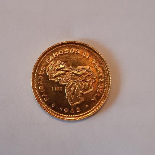 Moneda (medalla) De Oro 18k Paisajes Famosos Venezuela