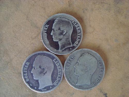 Monedas De 5 Bolívares De Plata