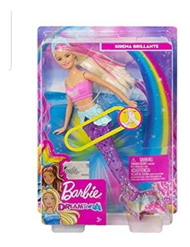 Muñeca Barbie Sirena Dreamtopia Con Luz Mattel Original
