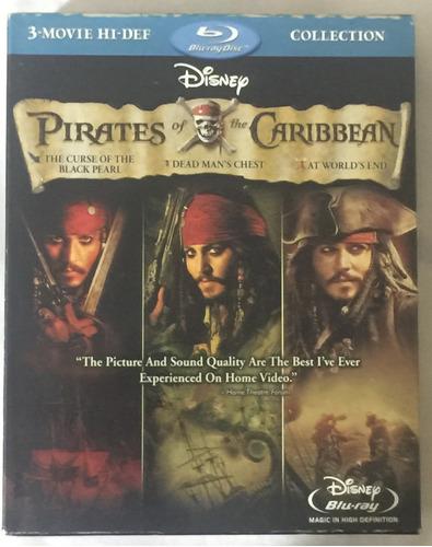 Película Blu-ray Piratas Del Caribe Pack 3 Original Ref.25