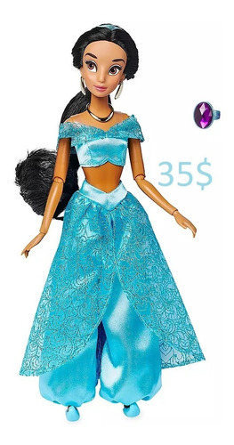 Princesa Jasmin Muñeca De Disney Store Incluye Anillo