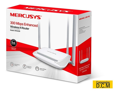 Router Inalambrico Mercusys Mw325r 4 Antenas 300mbps Wifi