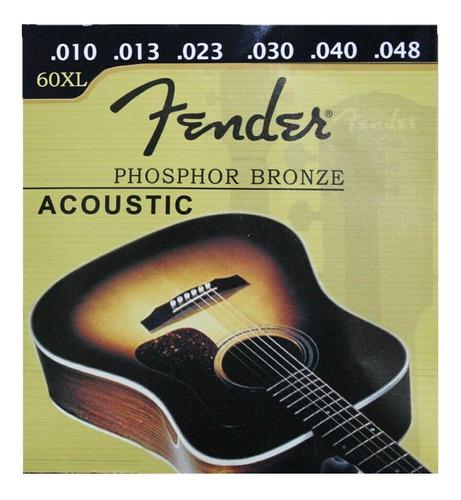 Set De Cuerdas Guitarra Electro Acustica Metal 0.10 Fender
