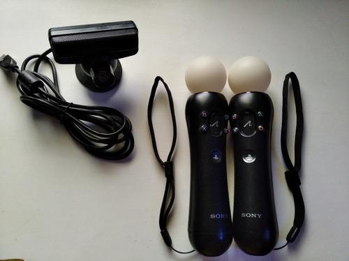 2 Controles Move De Playstation 3 + Eye-cam (todo Impecable)