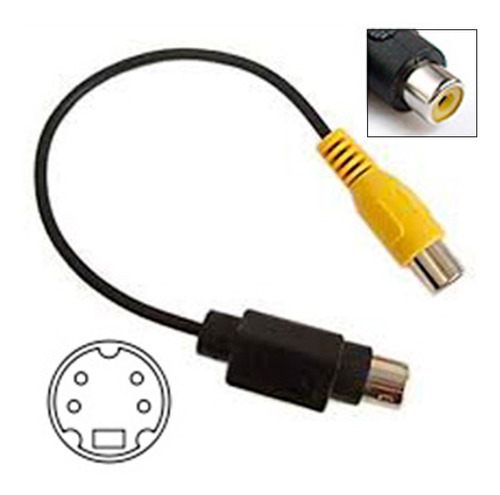 Cable S-video Mini Dim 4 Pin Macho A Cable Rca Hembra 20 Vds