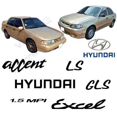 Calcomania Hyundai Accent Excel Gls Ls 1.5 Mpi