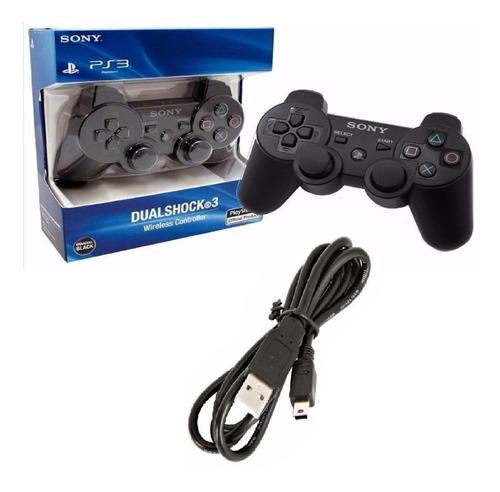 Combo 2 Controles Mas 1 Cable De Carga Playstation 3 Ps3 Gk