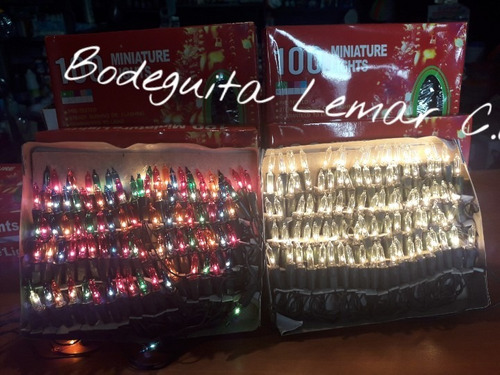 Luces De Navidad Tradicionales 100 Bombillos Blancas Y Color