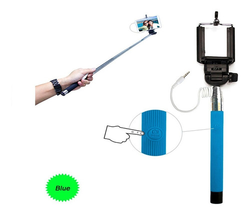 Monopod Selfie Para Fotografia Y Videos Azul