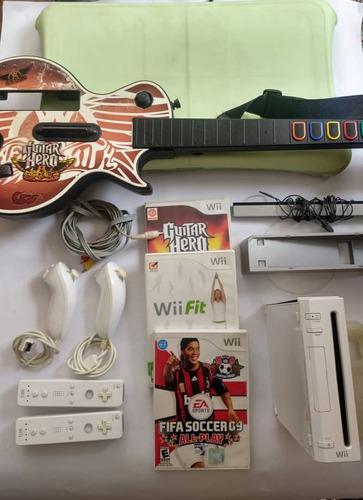 Nintendo Wii Wiifit Guitarra Fifa 2 Controles