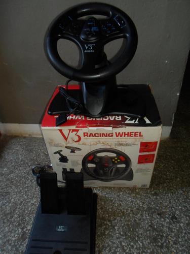 Volante Con Pedales V3 Racing Wheel N64 Y Play 1, 2