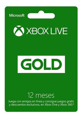 Xbox Live Gold 3 Y 12 Meses