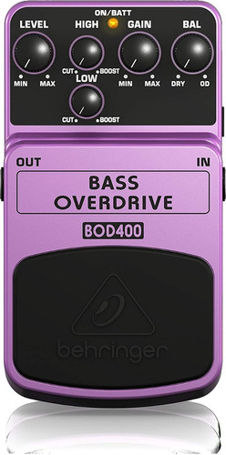 Behringer Bass Overdrive Bod400 - Pedal De Efectos De Overdr