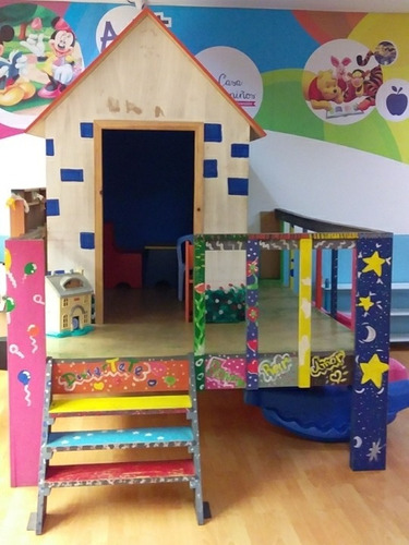 Casita Y Parque Infantil De Madera