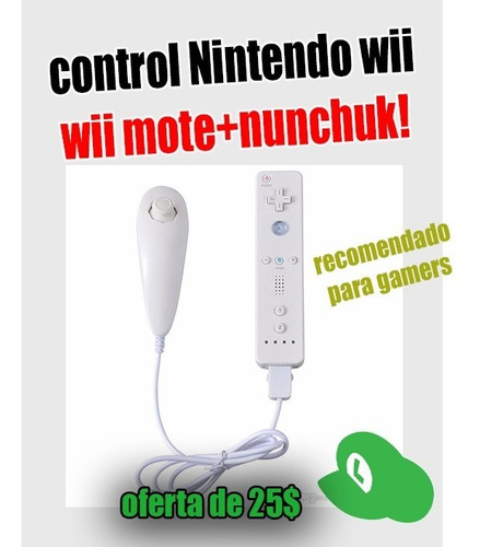 Excelente Control Wii Remote Y Nunchuk Original Nintendo Wii