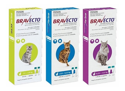 Gatos Bravecto Pipeta Antigarrapatas Pulgas Dermatitis 1-15
