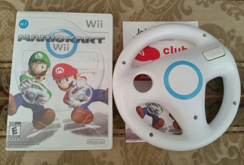 Juego De Wii Nintendo Kart Con Volante
