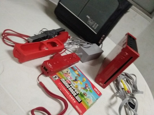 Nintendo Wii Original Edición Mario Bros. Usado Color Rojo